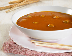 Soupe de tomate aux boulettes